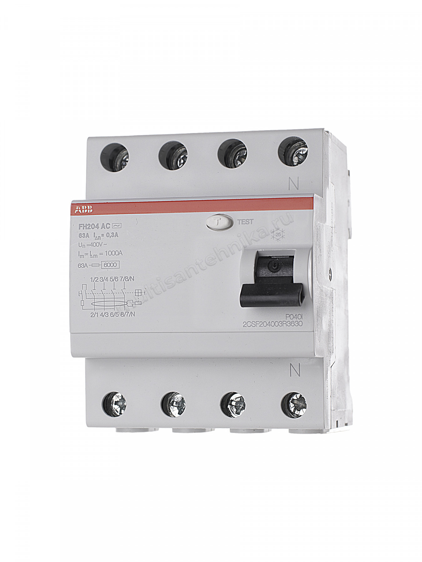 УЗО ABB 4 модуля FH204  АС-63/0,3 2CSF204003R3630