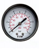 Манометр TIM 1/4" 10 бар аксиальный Y-50T-10