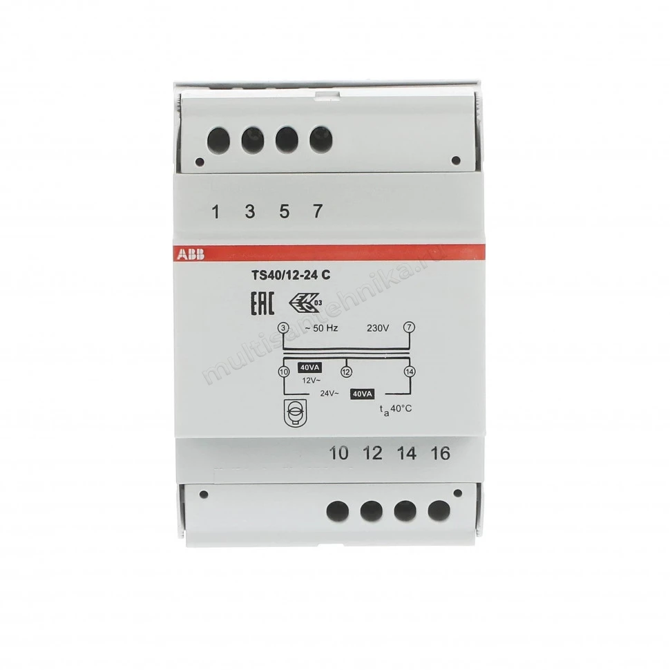 Трансформатор безопасности ABB разделительный TS40/12-24C 2CSM401043R0811