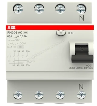УЗО ABB 4 модуля FH204  АС-63/0,03 2CSF204004R1630