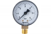 Манометр Watts 1/4" радиальный 50мм (0-6 бар) F+R200 (MDR) 50 10007378