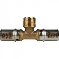 Тройник переходник STOUT с наружной резьбой прессовой 16x1/2"x16 SFP-0008-161216