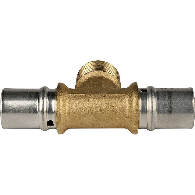Тройник переходник STOUT с наружной резьбой прессовой 20x3/4"x20 SFP-0008-203420