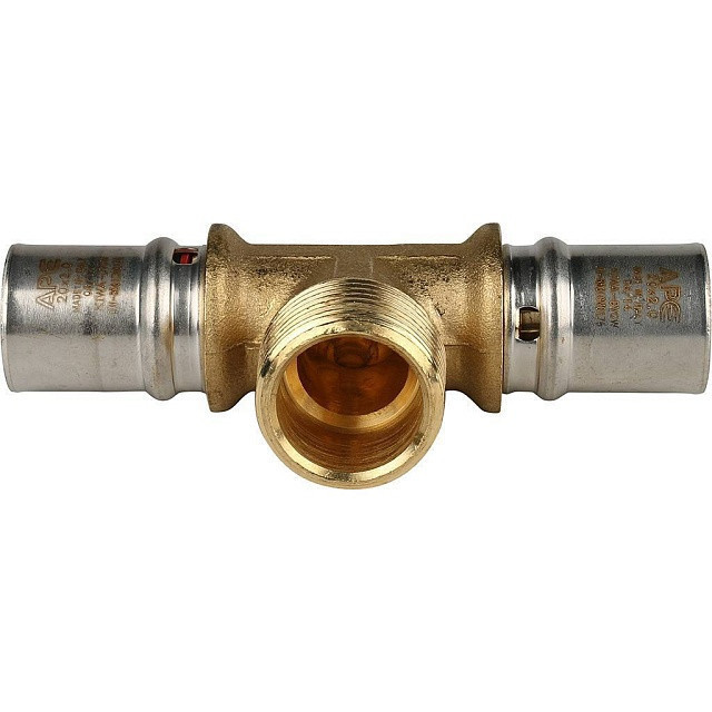 Тройник переходник STOUT с наружной резьбой прессовой 20x3/4"x20 SFP-0008-203420