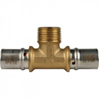 Тройник переходник STOUT с наружной резьбой прессовой 20x3/4"x20 SFP-0008-203420