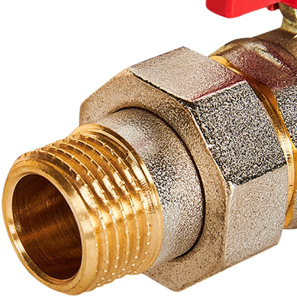 Кран Rommer шаровой 1/2" с американкой ВР/НР RBV-0005-2510215