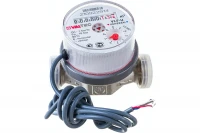 Водосчетчик Valtec универсальный квартирный, с импульсным выходом до +90°C, без сгонов, 1,5м3, 1/2", 80мм VLF-15U-IL