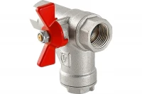 Шаровой кран Valtec со встроенным прямым фильтром рукоятка бабочка 3/4" VT.294.N.05