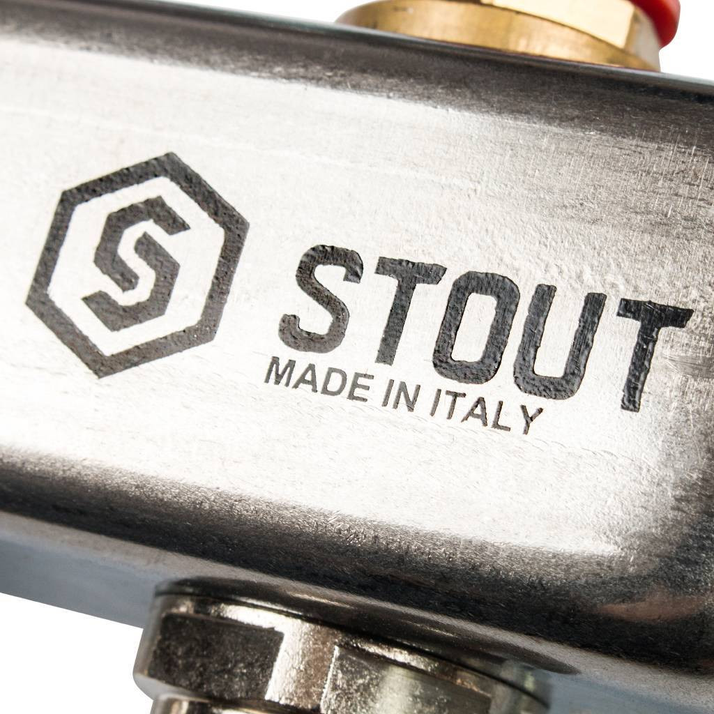 Коллектор STOUT из нержавеющей стали в сборе без расходомеров 7 вых. SMS 0912 000007