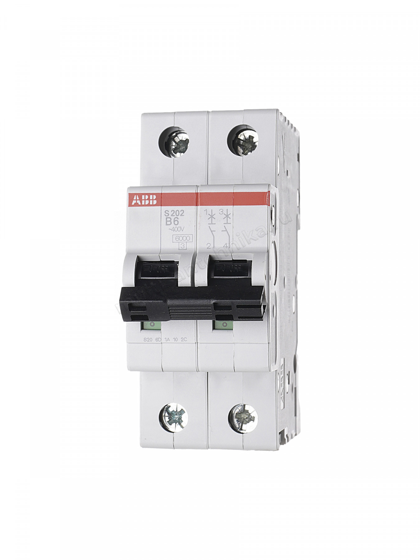 Автоматический выключатель ABB 2-полюсный S202 B6 2CDS252001R0065