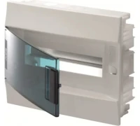 Бокс в нишу ABB Mistral41 12М зеленая дверь 850° (без клемм) белый 1SLM004100A1403
