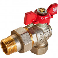 Кран Rommer шаровой 1/2" угловой с американкой ВР/НР RBV-0006-2610215