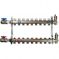 Коллектор STOUT из нержавеющей стали в сборе без расходомеров 9 вых. SMS 0912 000009