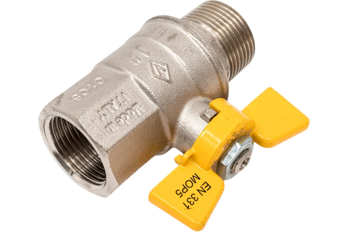 Кран шаровой для газа Bugatti EN331 Rp1"x R1" DN25 MOP5 457 04570041