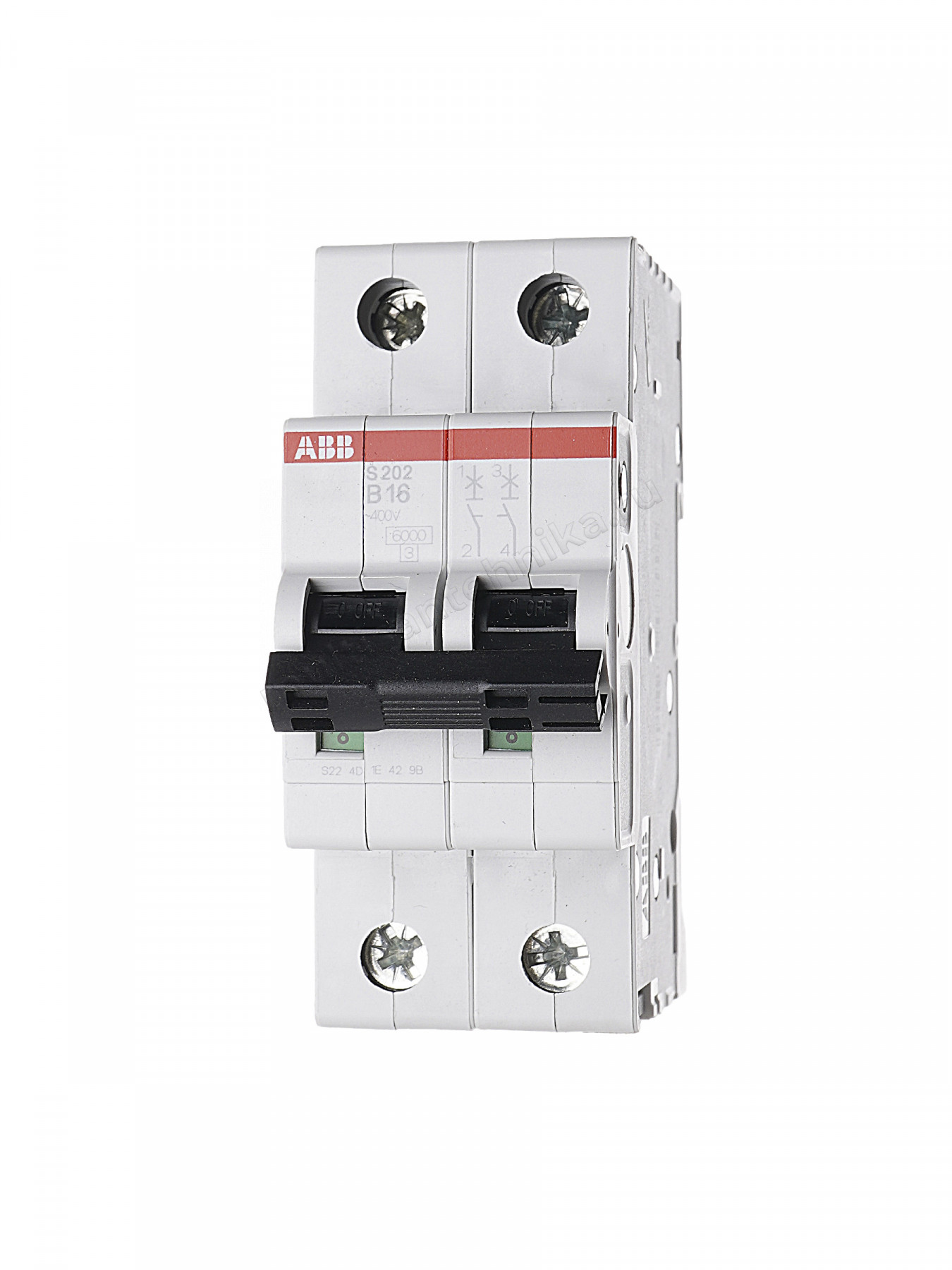 Автоматический выключатель ABB 2-полюсный S202 B16 2CDS252001R0165