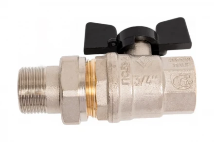 Кран Американка Bugatti Н/В Ду-20 /3/4" Бабочка черная OREGON 03220075 03220032