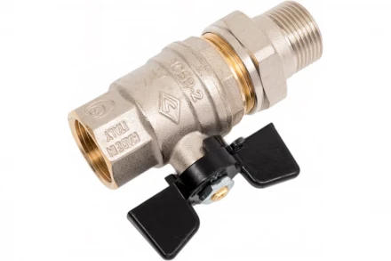 Кран Американка Bugatti Н/В Ду-20 /3/4" Бабочка черная OREGON 03220075 03220032