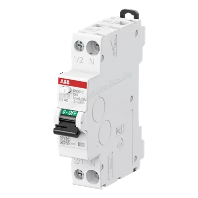 Автоматический выключатель дифференциального тока ABB DS301C С16 AC30 2CSR255063R1164