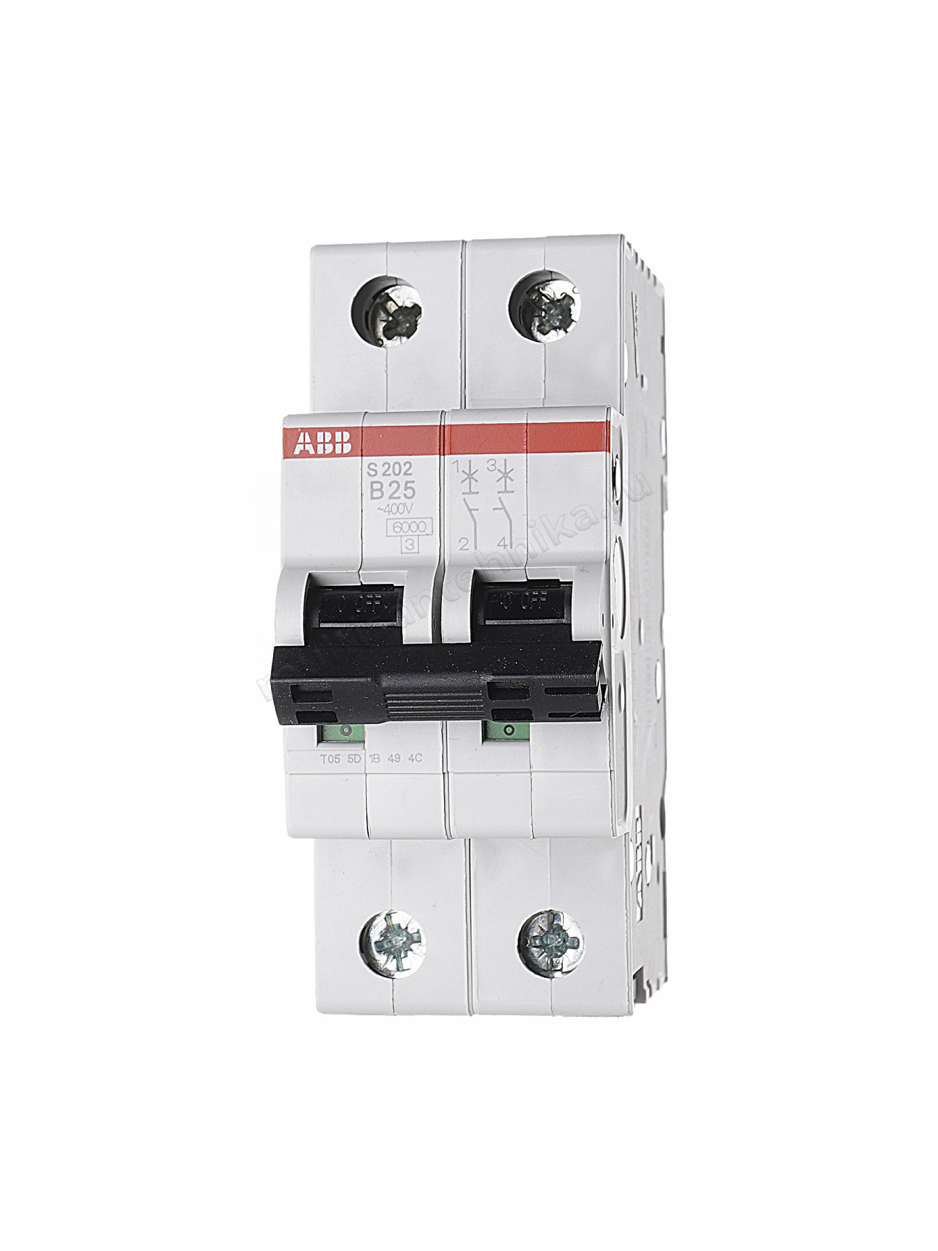 Автоматический выключатель ABB 2-полюсный S202 B25 2CDS252001R0255