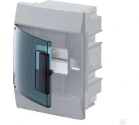 Бокс в нишу ABB Mistral41 4М зеленая дверь 850° (без клемм) белый 1SLM004100A1400