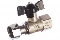 Кран Stout шаровой с накидной гайкой с прокладкой FASIT бабочка 1/2" SVB-0009-000015