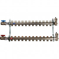 Коллектор STOUT из нержавеющей стали в сборе без расходомеров 12 вых. SMS 0912 000012