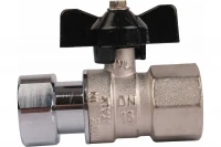 Кран Stout шаровой с накидной гайкой с прокладкой FASIT бабочка 3/4" SVB-0009-000020