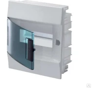 Бокс в нишу ABB Mistral41 8М зеленая дверь (без клемм) белый 1SLM004100A1202