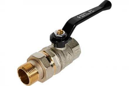 Кран шаровой BUGATTI Oregon 03200034 с полусгоном (ручка-рычаг алюминий) вн RG008UKM3828GI