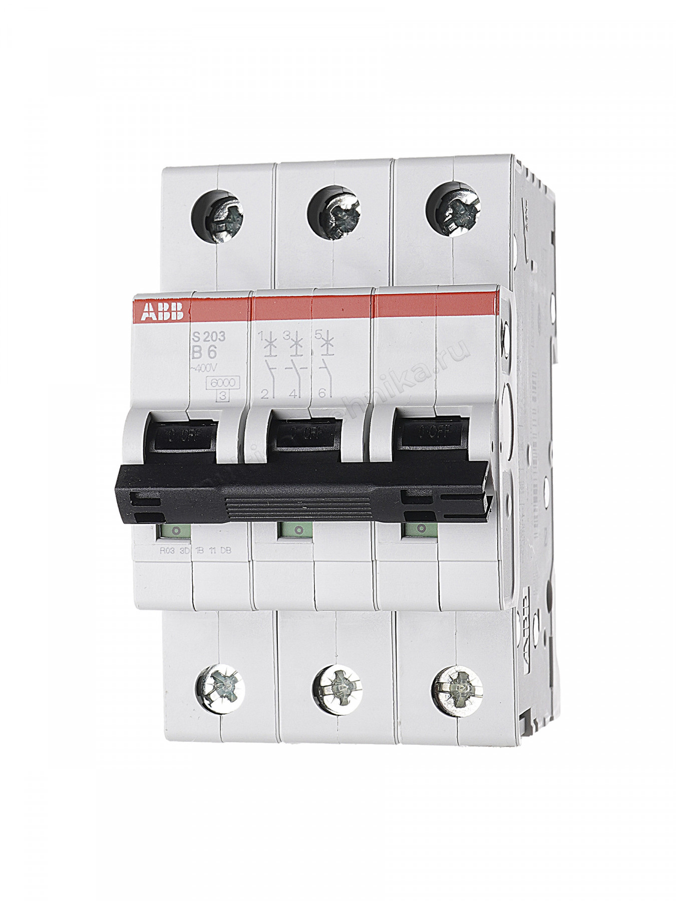 Автоматический выключатель ABB 3-полюсный S203 B6 2CDS253001R0065