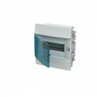  Бокс ABB в нишу Mistral41 8М прозрачная зеленая дверь c клеммами SLM004101A1202