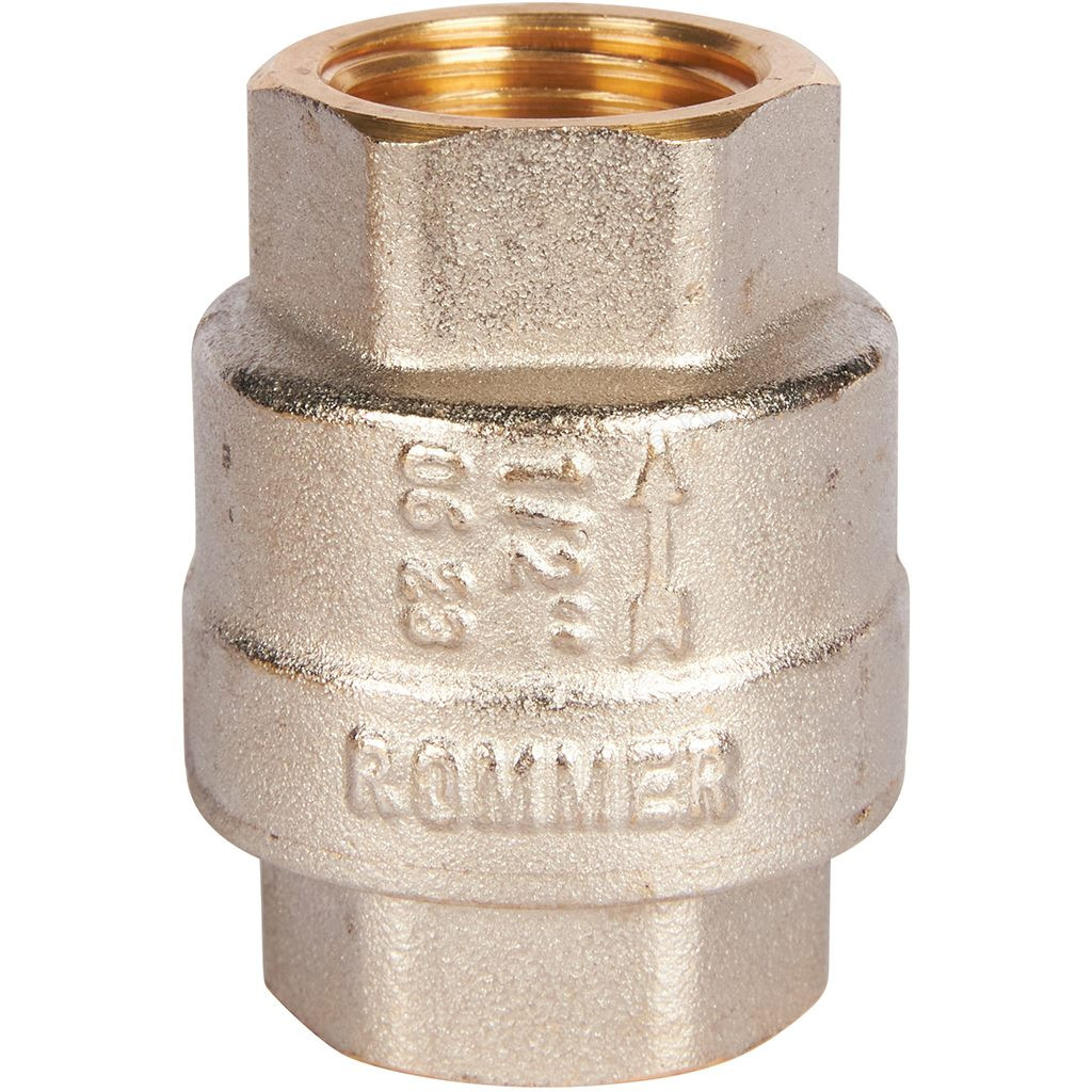 Клапан Rommer обратный пружинный муфтовый с металлическим седлом 1/2" RVC-0001-000015