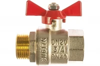 Кран шаровой Valtec Base рукоятка бабочка 3/4" внутренняя-наружная VT.218.N.05