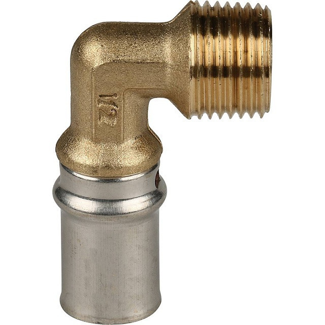 Угольник переходник STOUT 90° прессовой с наружной резьбой 1/2"x16 SFP-0011-001216