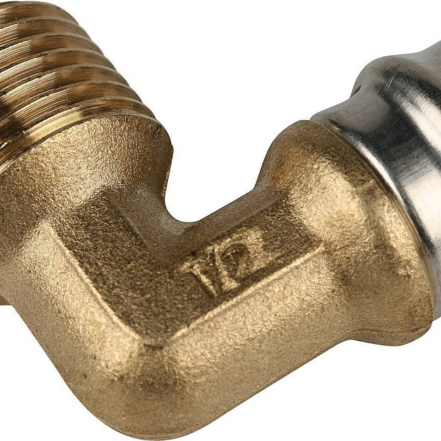 Угольник переходник STOUT 90° прессовой с наружной резьбой 1/2"x16 SFP-0011-001216