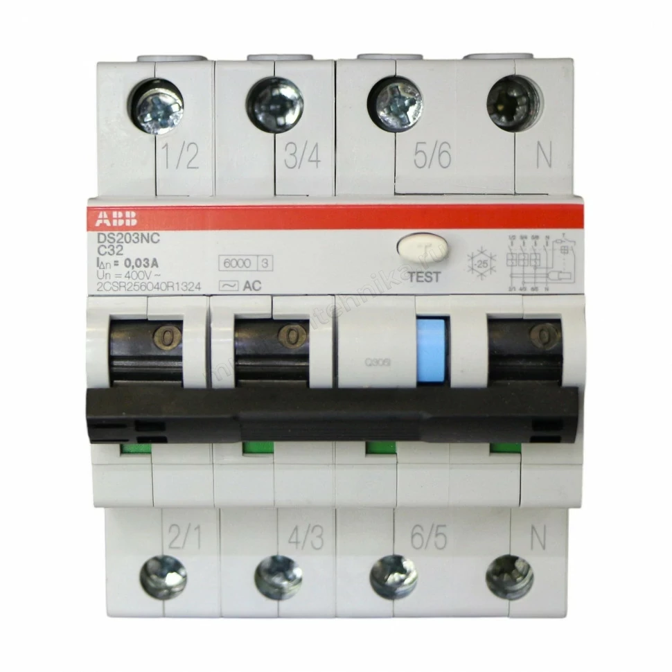 Автоматический выключатель дифференциального тока ABB DS203NC С32 AC30 2CSR256040R1324