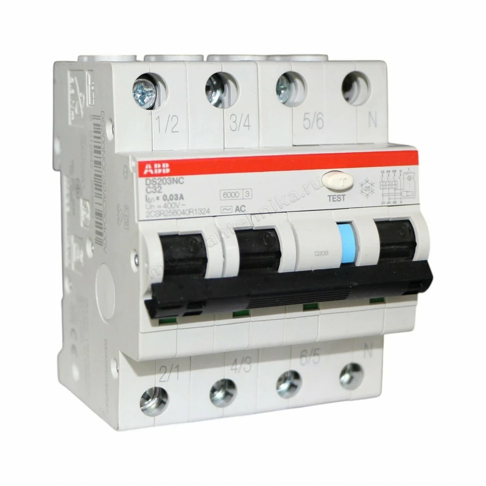 Автоматический выключатель дифференциального тока ABB DS203NC С32 AC30 2CSR256040R1324