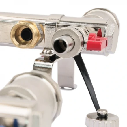 Коллекторная группа TIM со встр. расходомерами латунь 1"х3/4" 2 вых. KC002 вид 3