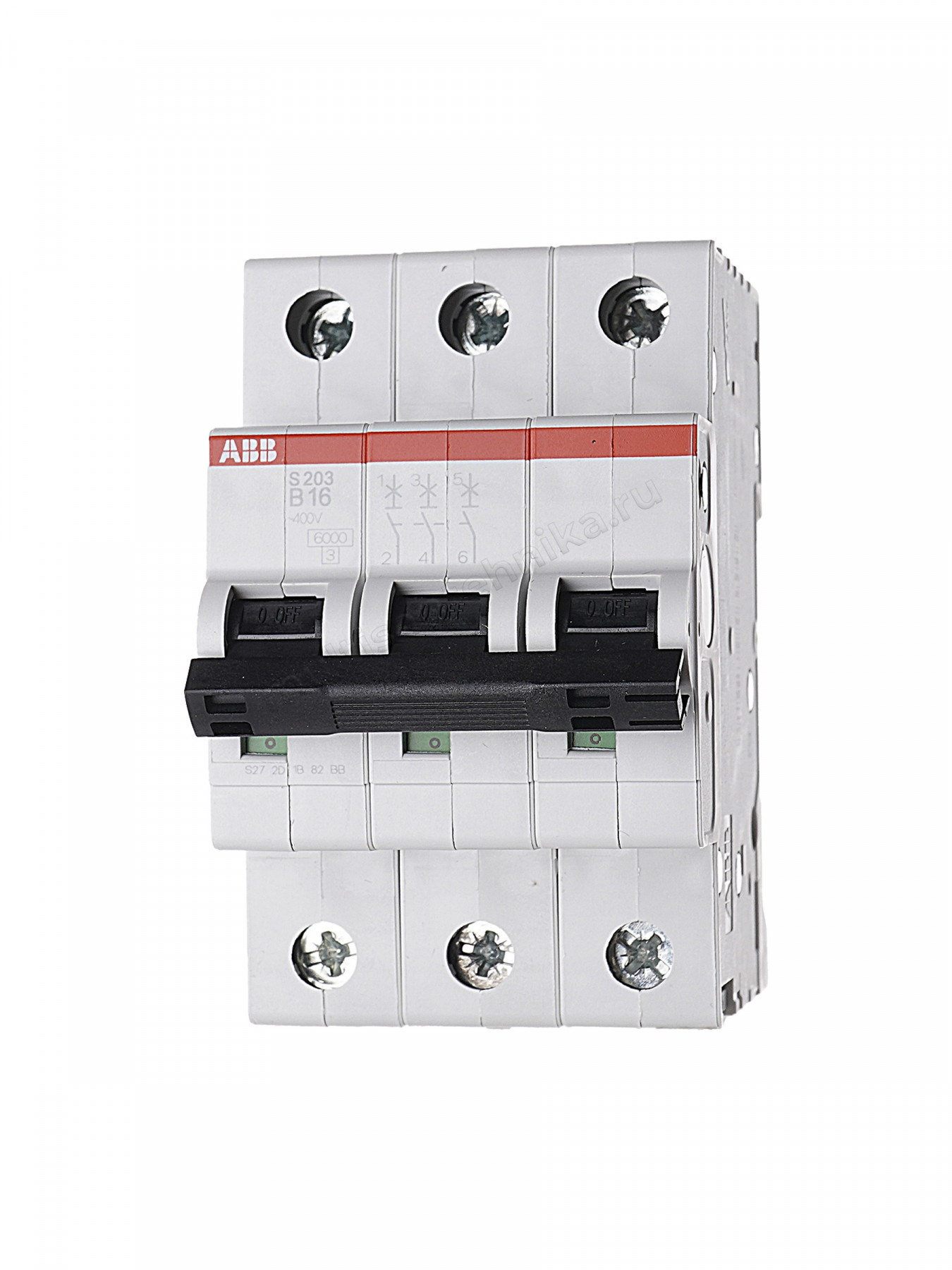Автоматический выключатель ABB 3-полюсный S203 B16 2CDS253001R0165