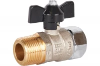 Кран Stout шаровой с накидной гайкой с прокладкой FASIT бабочка 3/4" SVB-1009-000020