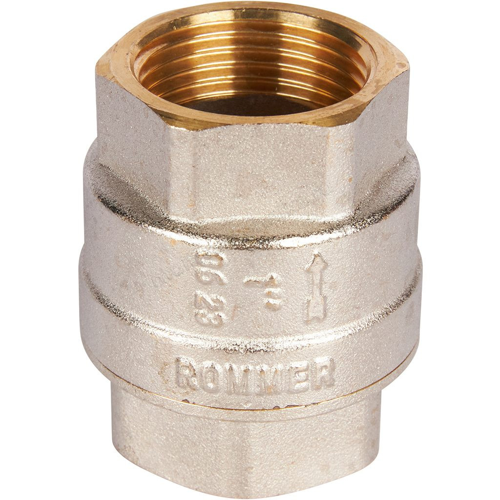 Клапан Rommer обратный пружинный муфтовый с металлическим седлом 1" RVC-0001-000025