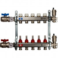 Коллектор STOUT из нержавеющей стали в сборе с расходомерами 5 вых. SMS 0907 000005