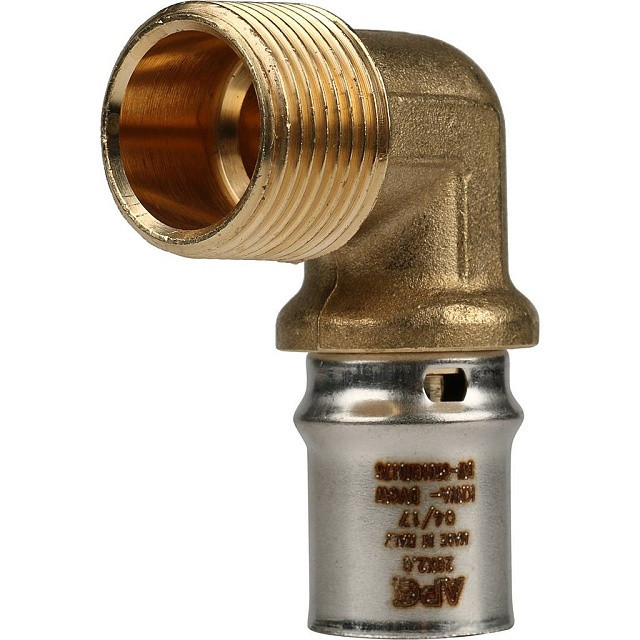 Угольник переходник STOUT 90° прессовой с наружной резьбой 3/4"x20 SFP-0011-003420