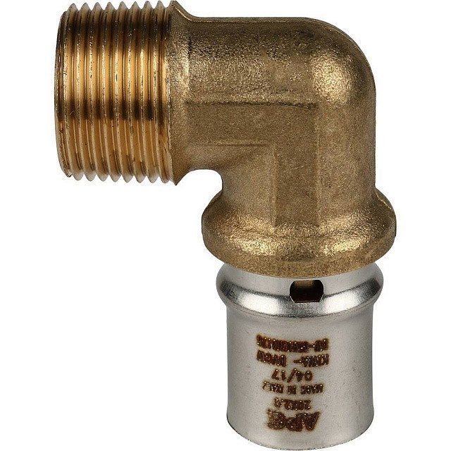 Угольник переходник STOUT 90° прессовой с наружной резьбой 3/4"x20 SFP-0011-003420