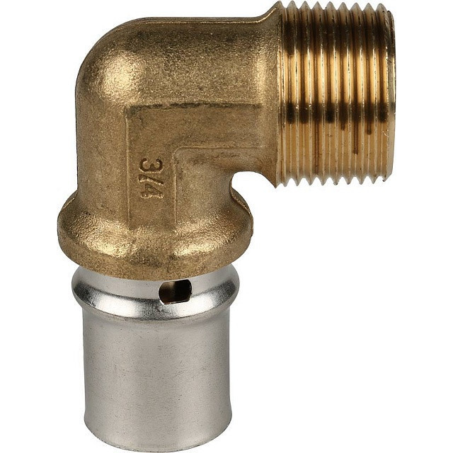 Угольник переходник STOUT 90° прессовой с наружной резьбой 3/4"x20 SFP-0011-003420