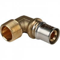 Угольник переходник STOUT 90° прессовой с наружной резьбой 3/4"x20 SFP-0011-003420