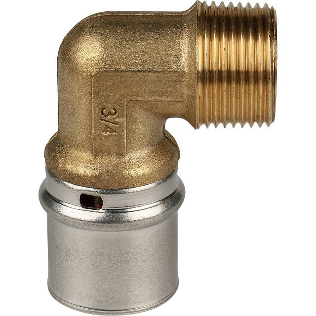 Угольник переходник STOUT 90° прессовой с наружной резьбой 3/4"x26 SFP-0011-003426