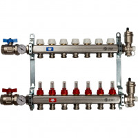 Коллектор STOUT из нержавеющей стали в сборе с расходомерами 7 вых. SMS 0907 000007