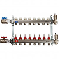 Коллектор STOUT из нержавеющей стали в сборе с расходомерами 8 вых. SMS 0907 000008