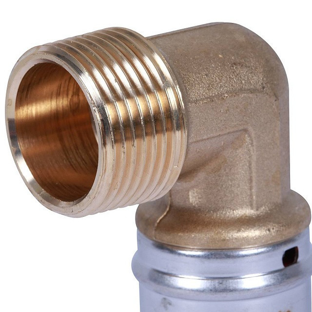 Угольник переходник STOUT 90° прессовой с наружной резьбой 1"x32 SFP-0011-000132